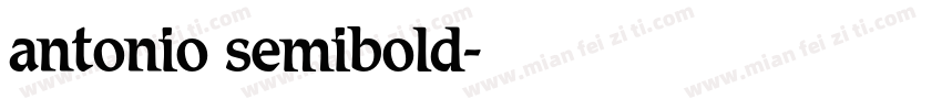 antonio semibold字体转换